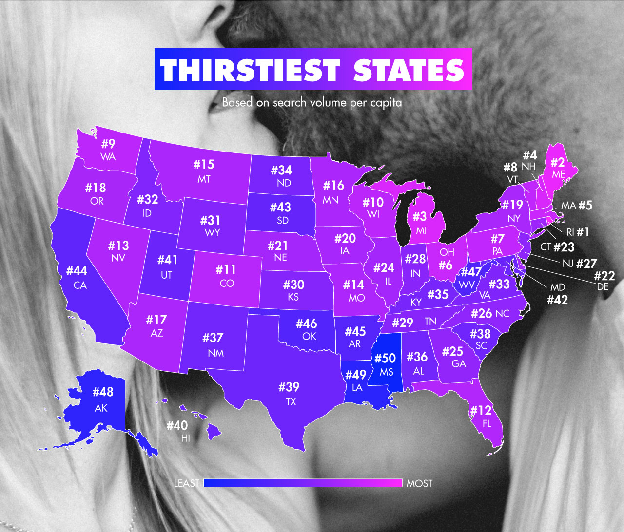 Most Popular Dating Site by State (MAP)